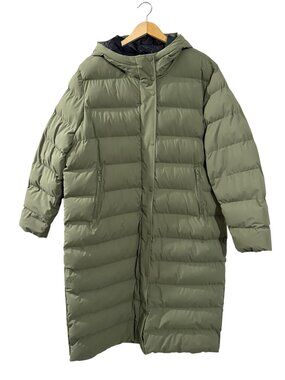 Denver Hayes Hyper-Dri T-Max Olive Green Long Hooded Puffer Coat XXL